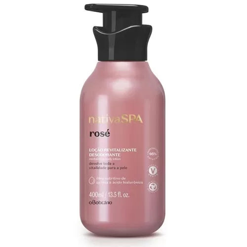 Boticário loção nativa spa rose