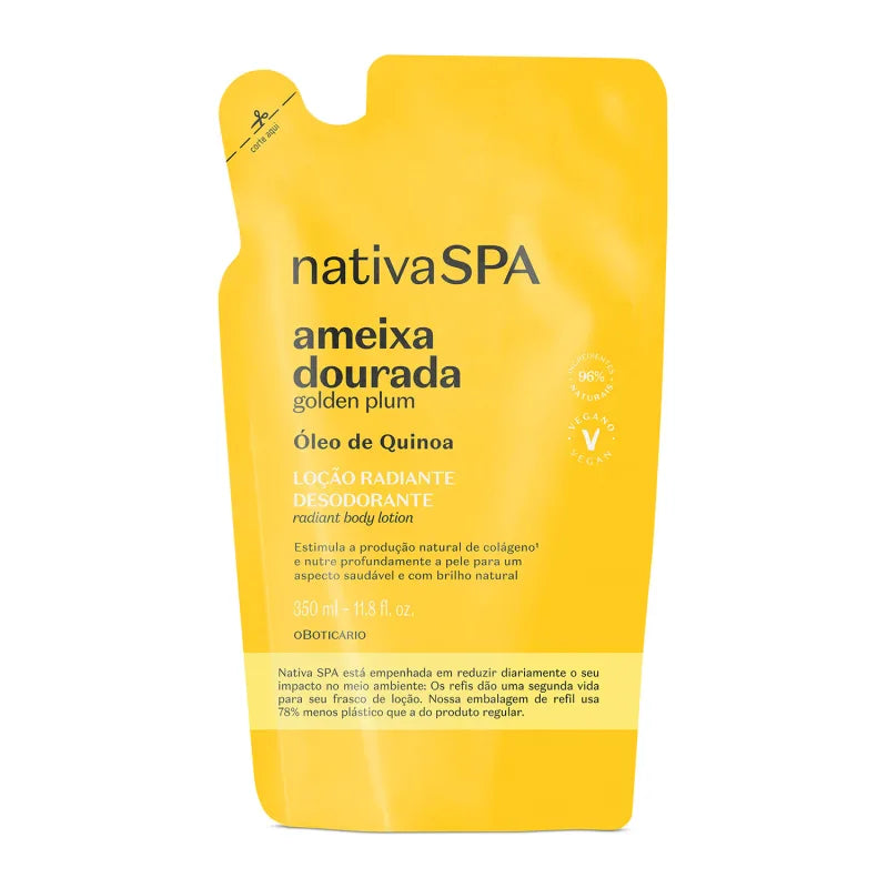 Boticário refil  loção hidratante nativa spa ameixa dourada